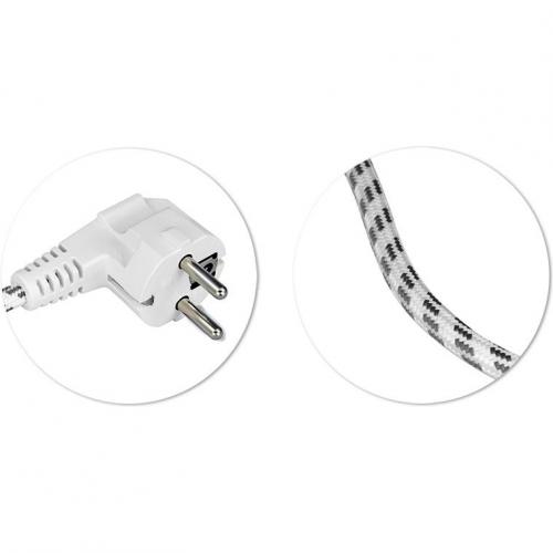COmmel - Textile cable with plug 2 meters 3x0.75mm2 H03 RT-H Commel 0333