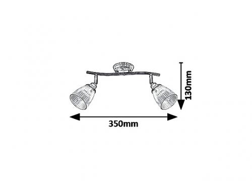 RABALUX - spot luminaire MARTHA 5015  E14, 2X40W