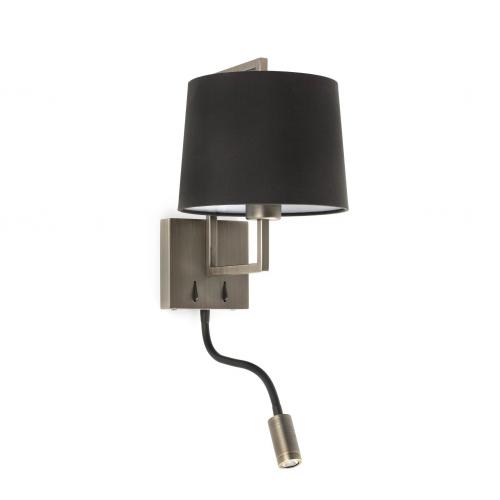 FARO - FRAME Old gold wall lamp with LED reader 20173-03 