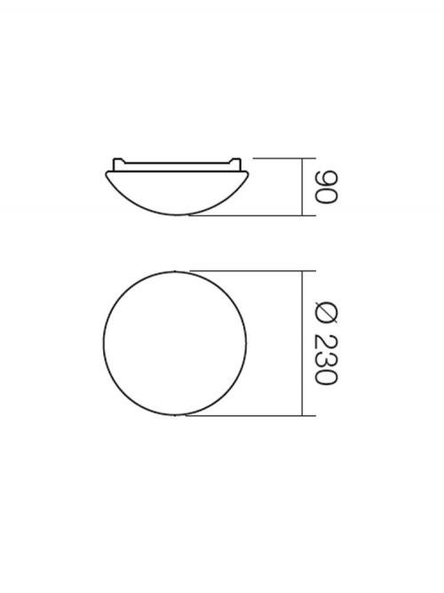 SMARTER - плафон  IBIS  01-239   E27, 1 x max. 42W, IP44