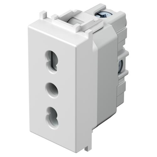 TEM - VM30MW Socket Italian standard 2P+E 16A 1M, color White matt, Modul