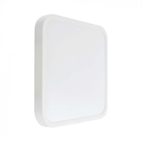 V-TAC - 18W LED Плафон Квадрат Бяла Рамка 4000К IP44 SKU: 76251 