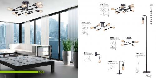 LIS LIGHTING - table luminaire ATOL 5954B-H02 E27, 1x40W, H;35, D:20cm, black