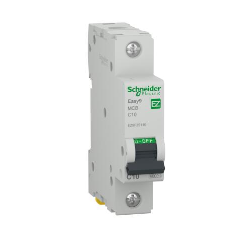 SCHNEIDER ELECTRIC - Автоматичен прекъсвач Easy9 1P 10A крива C 6kA EZ9F35110