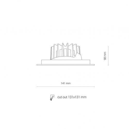 NOWODVORSKI - Луна за вграждане DIA LED 18W 4000K 1500lm, 40°