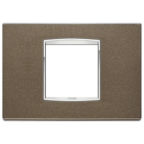 VIMAR - 20652.C11 - Classic plate 2centrMBS Bright metallic