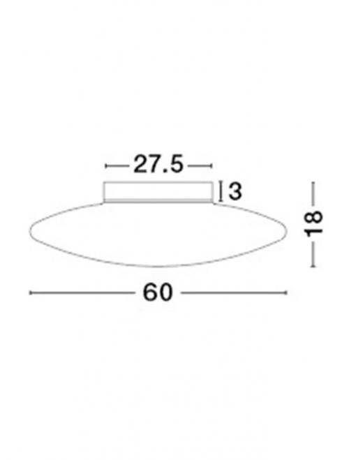 NOVA LUCE - ceiling luminaire PRESSIONE 620443 E27 5x60W D:60 H:18cm