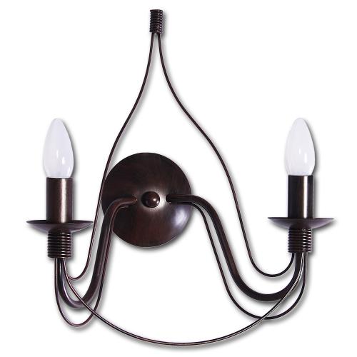 LIS LIGHTING - Аплик Camelot 4595K-K78 E14, 2x40W, H38, D41cm, черно-кафяво