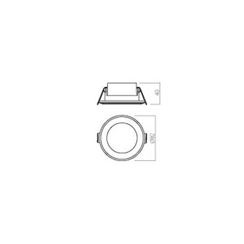 SMARTER - Луна за вграждане PT05 70399 матово бял, сатен LED 3.5+1.5W 3000K