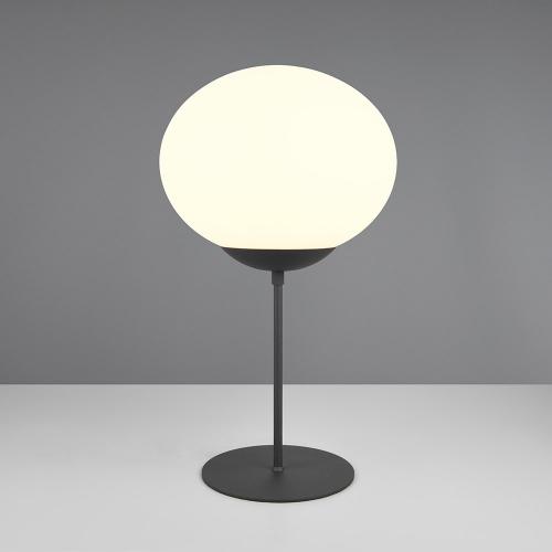 TRIO - Нощна лапма Ø30 h52cm FOMENTO – 563100132 1x E27 15W черна / бяло стъкло