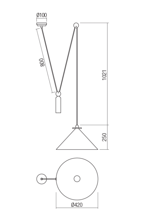 REDO GROUP - Пендел KALIMBA 01-1546 SU E27 BLACK