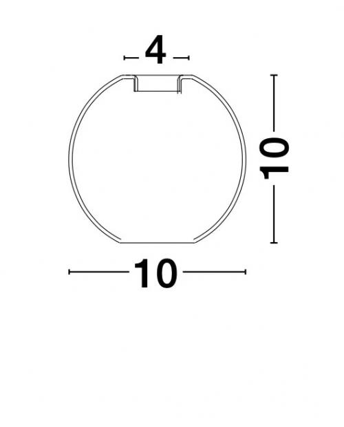 NOVA LUCE - Glass for  9028801 & 9028924  FLER 9028805