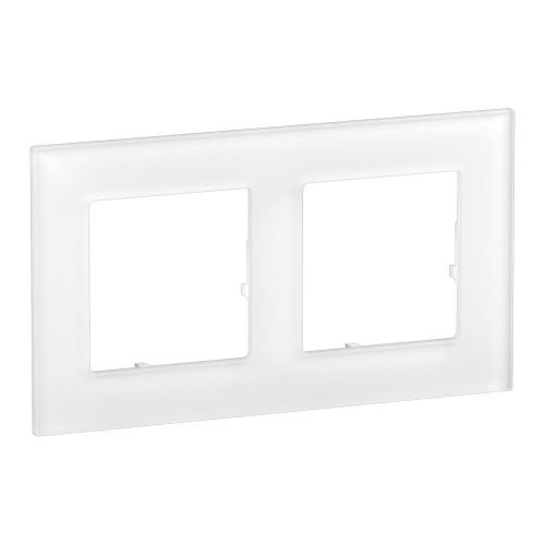 LEGRAND - 2-Gang Frame, White Glass Colour – Legrand Valena Life Raw origin 756612
