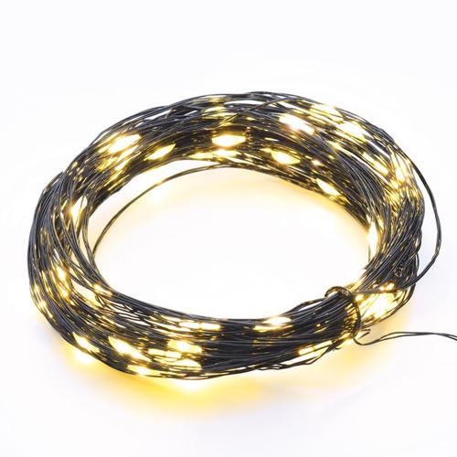 ACA LIGHTING - 20 LED STRING LIGHTS WARM WHITE BLACK COPPER WIRE & BATTER.2xAA IP20 2m+10cm 1.2W X0120141