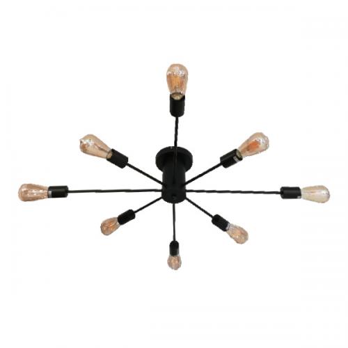 ELMARK - LOREN CEILING LAMP 8xE27 BLACK - 955LOREN8/BL