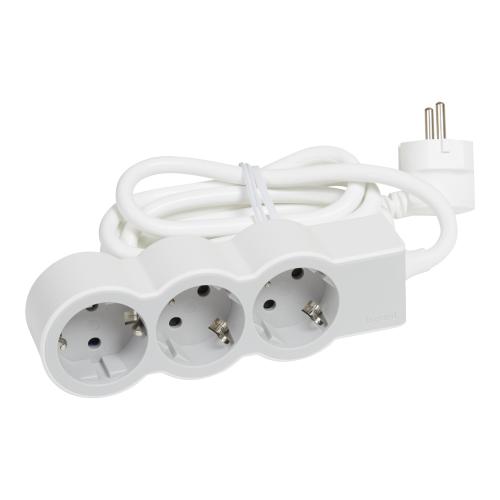 LEGRAND - 694567 Разклонител БЯЛ 3x2P+E с кабел 5 метра / 1.5mm2 Standard Legrand