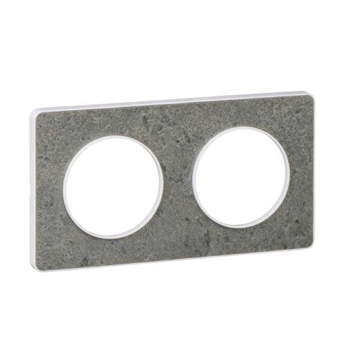 SCHNEIDER ELECTRIC - S520804U Odace - Touch - cover frame - 2 gang - stone sea & white border