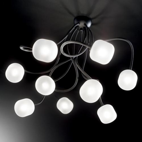 IDEAL LUX - ceiling luminaire OCTOPUS PL9 Nero  175010