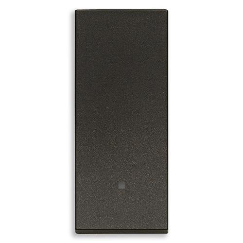 VIMAR - 1P 10AX Traditonal Push Button in-line black, lightable - 30010.G
