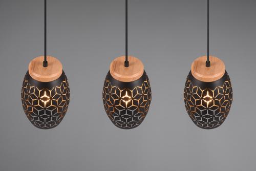 TRIO - BIDAR – R31573080 excl. 3x E27 · max. 28W Black-gold