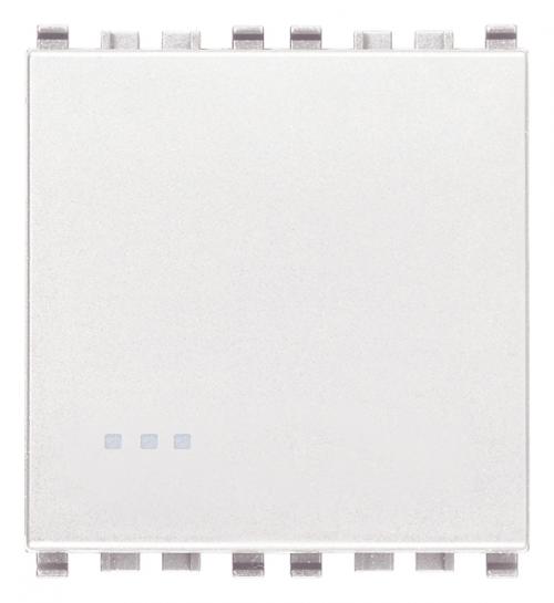 VIMAR - 20000.FX.2.B - Ключ 1P 10AX 250V, автоматични клеми, 2 модула Бял EIKON