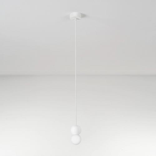 NOVA LUCE - Пендел  Ø8, В:155 см.   9577017  ZERO ⚡ G9 ⚡ 1х5W ⚡ 100-240V ⚡ IP20 ✴ Опалово стъкло/Бял гипс