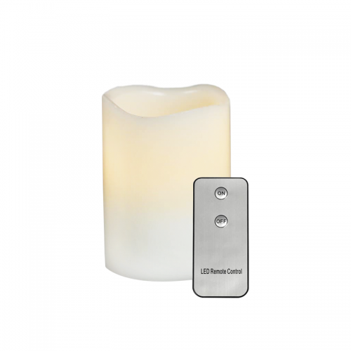 ACA LIGHTING - декоративна лампа WHITE WAX F0711515 1 LED LIGHT WITH BATTERY (2xAA) & ON/OFF IR REMOTE CONTROLLER, WARM WHITE, IP20