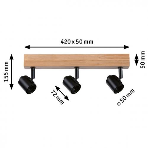 PAULMANN - LED Spotlight  66772  ARVID⚡E27⚡230V⚡max. 3x20W dimmable✴Black