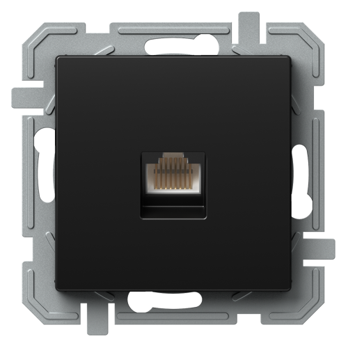 TEM - Розетка RJ45 UTP cat. 5e черен Logiq KQ37BKXO
