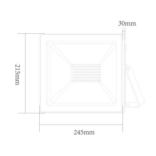 ACA LIGHTING - LED floodlight 150W, 4000K, 220V, IP66, neutral light Q15040