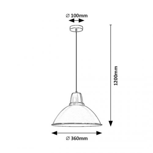 RABALUX -  PENDANTS WILBOUR 72014  E27 1X MAX 60W