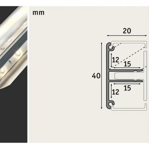 PAULMANN - 70268 LED Strip Profile Duo 1m✴Aluminum