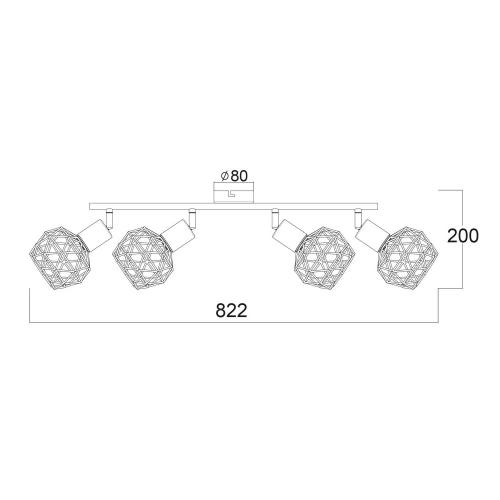 ACA LIGHTING - Спот MC15614C 4XE14