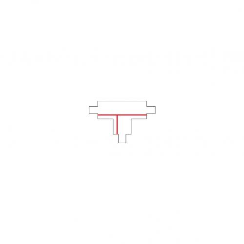 NOWODVORSKI - Т-обрзен конектор за монофазна шина бял 8241 CTLS PWR T CONNECTOR RIGHT 1 WHITE (T-R1)