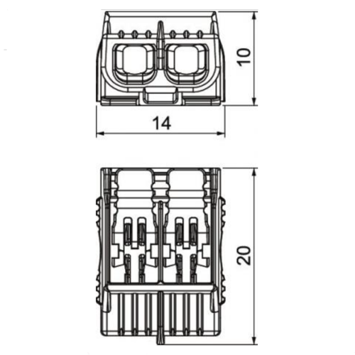 OBO BETTERMAN - Universal plug-in terminal, 2-pole 2x0.2 - 4 mm² 450V 32A  2054422 