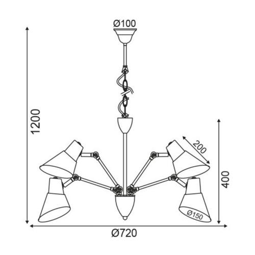 ACA LIGHTING -  VINTAGE TNK854575PB