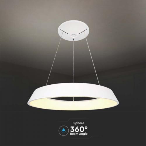 V-TAC - LED Пендел 48W Висящ Димиращ Бял 4000K SKU 6904 VT-7755