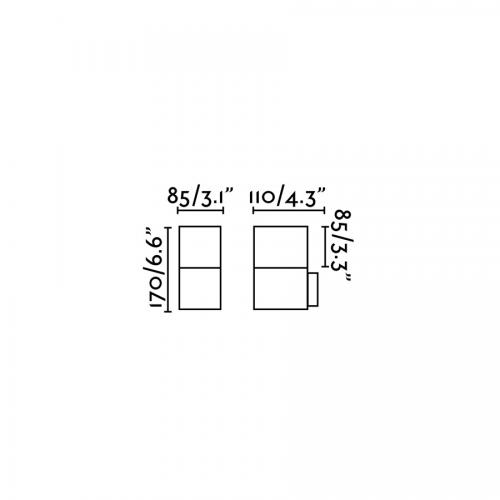 FARO - TARRACO Grey wall lamp Ref.73260 IP44