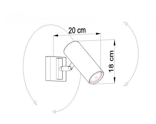 SOLLUX - SPOT lamp DIREZIONE 1  white SL.0494
