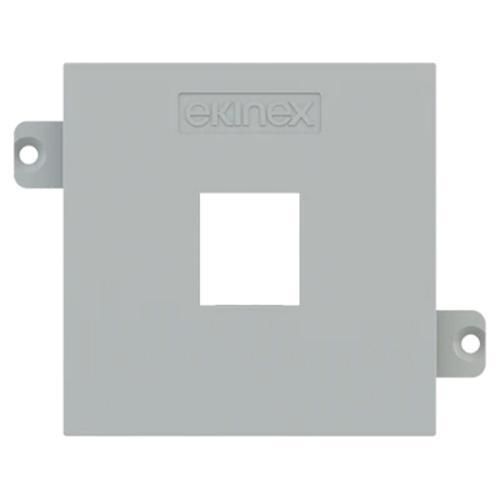 Ekinex - Faceplate for 1x RJ45 Keystone 55x55 Fenix Grey Ephesus - EK-KSC-1K-FGE