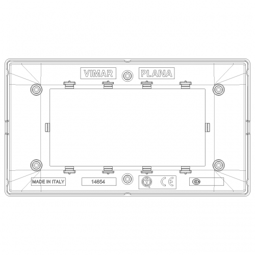VIMAR - 14654.71 - Plana Рамка 4М италиански стандарт Metallized silver