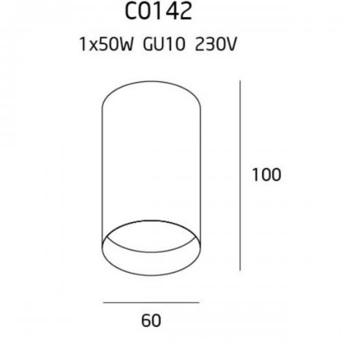 MAXLIGHT - PET ROUND C0142 ,Ø: 6 см,1 x 50W GU10 230V
