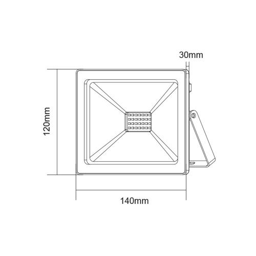 ACA LIGHTING - LED прожектор 230V AC 30W, синя светлина IP66 Q30B
