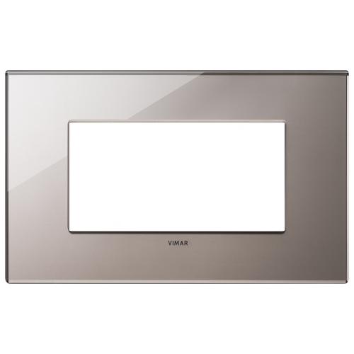 VIMAR - 22654.76 - Plate 4M mirror glass shiny bronze