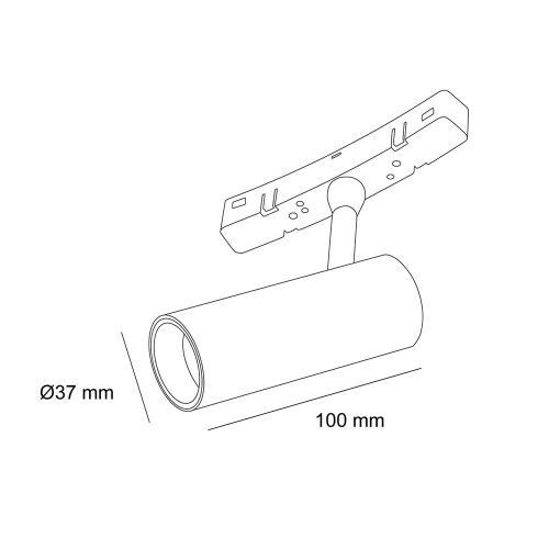 POLARIS LIGHTING - EYE MAGNET CIRCLE Ø800 mm 5W 3000K 325lm 24° Black IP20 4610-800