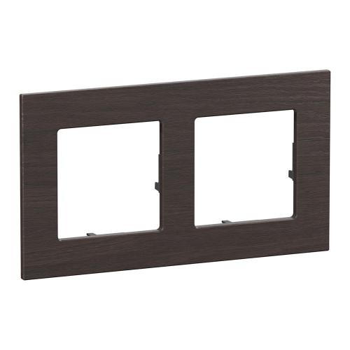 LEGRAND - 2-Gang Frame, Dark Oak Colour – Legrand Valena Life Raw origin 756642 