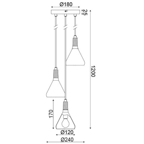ACA LIGHTING - Пендел   Primary  GN283PBK