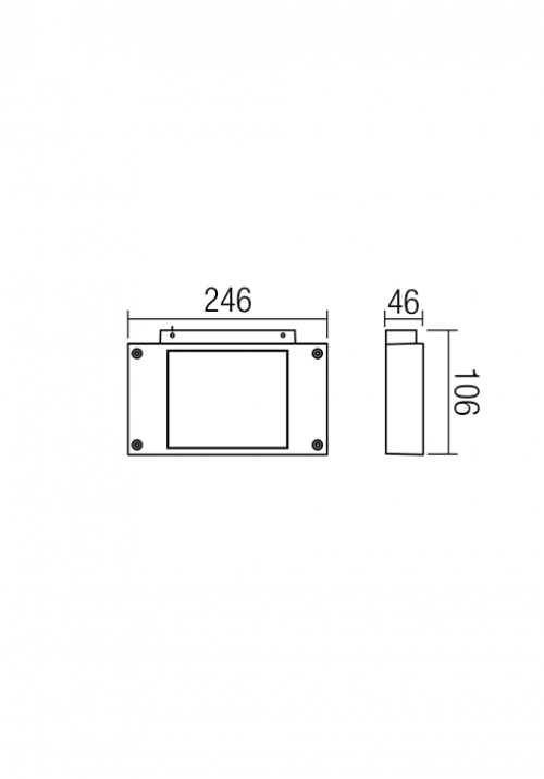 REDO GROUP - Аплик PLAZA 9089 AP LED 30W IP54 WH 3000K