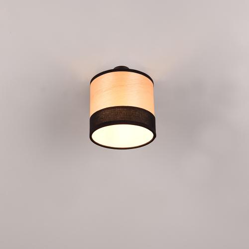 TRIO - Спот BOLZANO – R81661732 1x E14 · max. 10W черна основа/дървесен финиш шапка