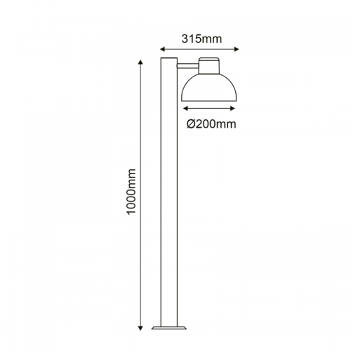 ACA LIGHTING - garden luminaire BERO1POG